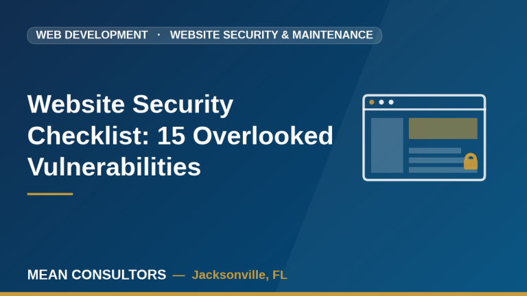 Website security checklist for small businesses — MEAN Consultors